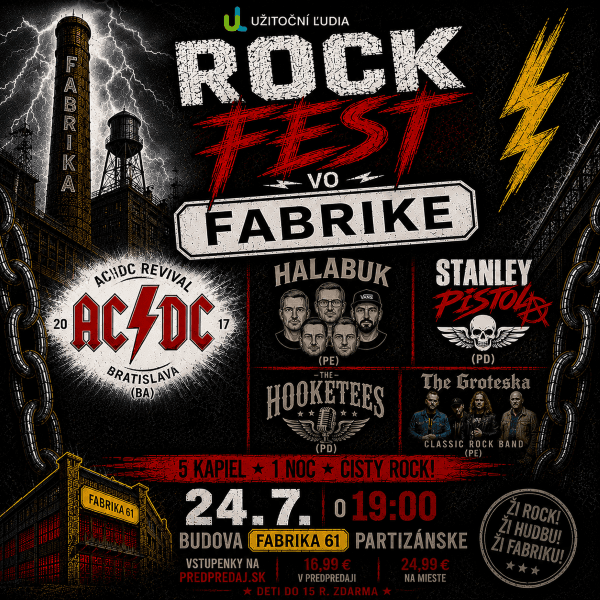 ROCK FEST VO FABRIKE: вечір рок-музики у Partizánske