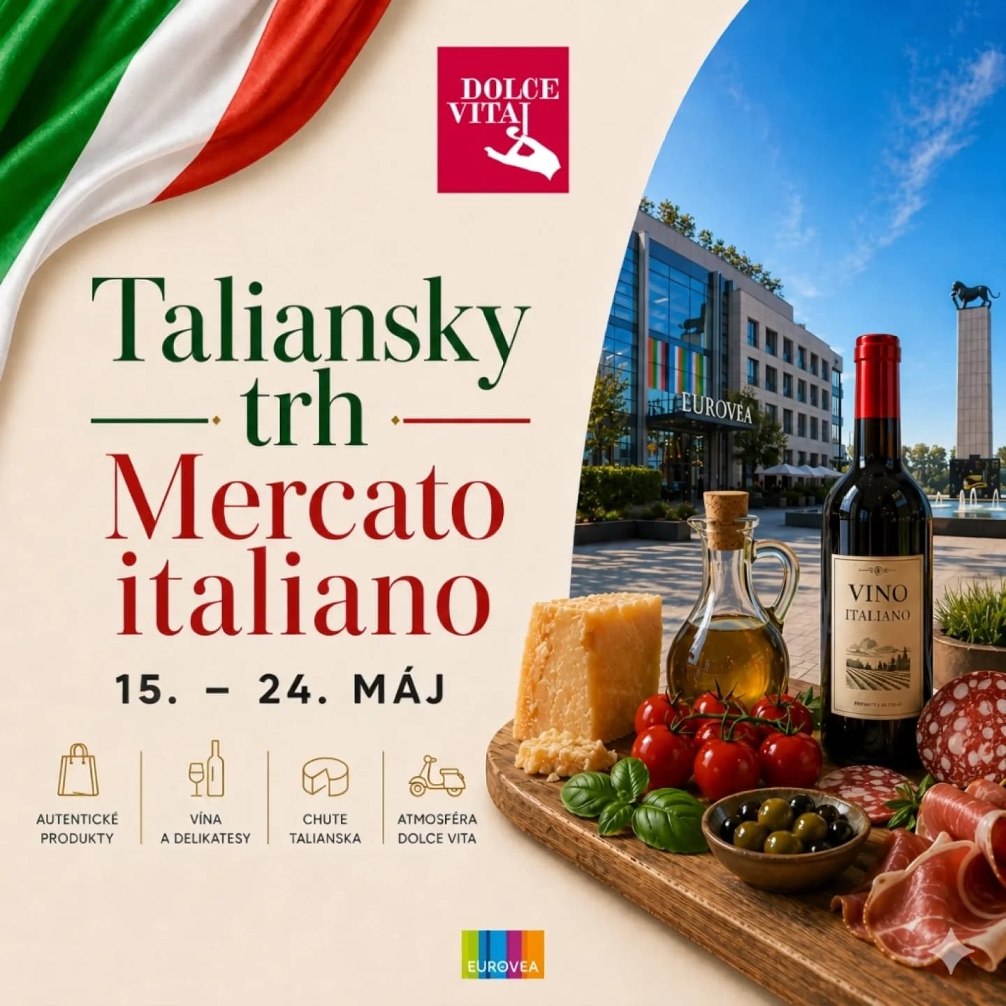 Итальянский рынок Mercato Italiano на набережной Дуная