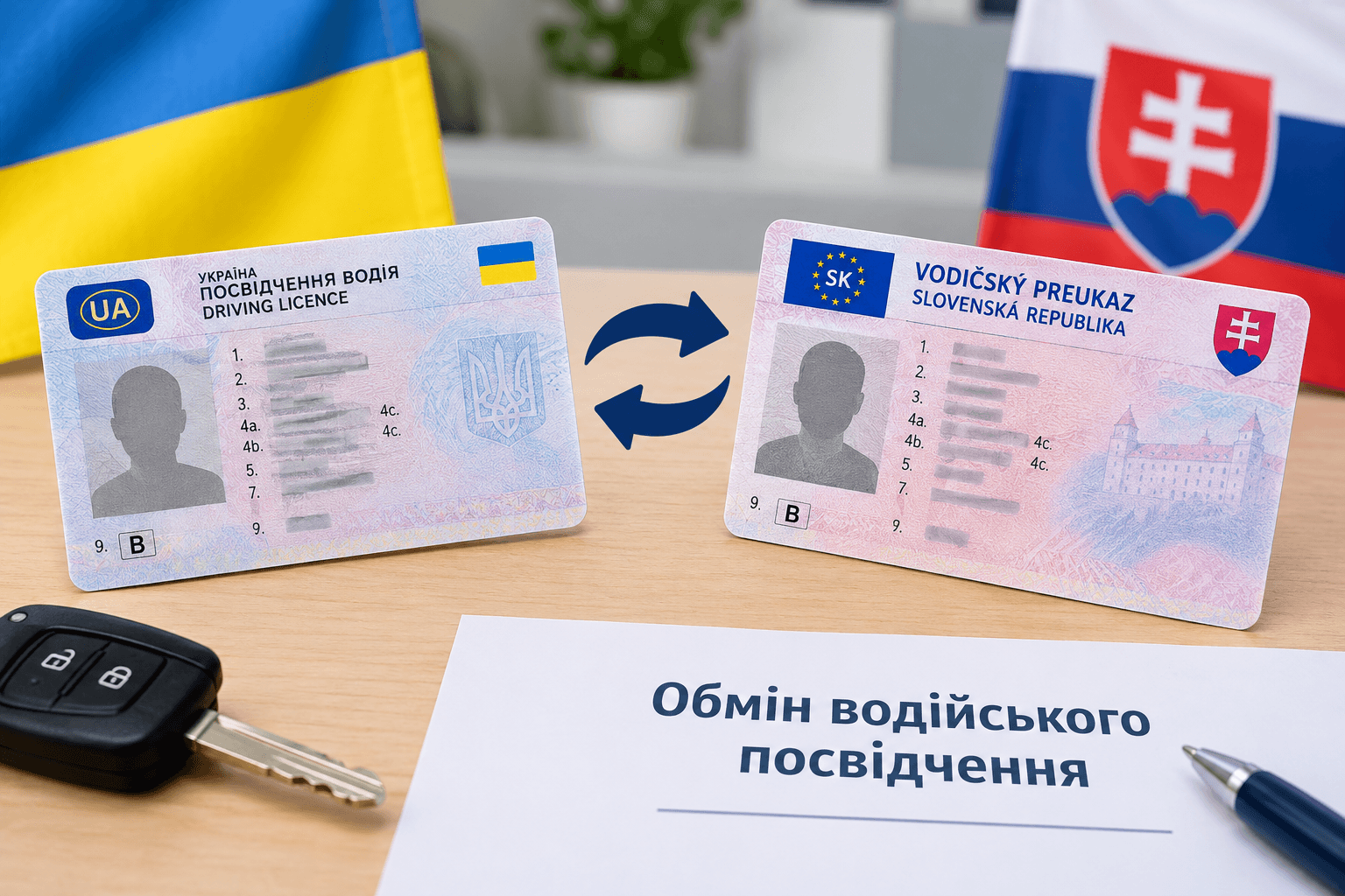 Повний посібник з обміну українського водійського посвідчення на словацьке у 2026 році