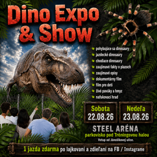 Dino Expo & Show: exhibition of dinosaurs and exotic animals in Košice