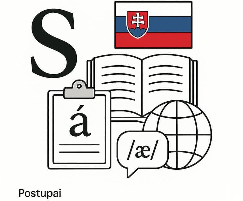 Словацький алфавіт з українською транскрипцією та фрази для перших тижнів