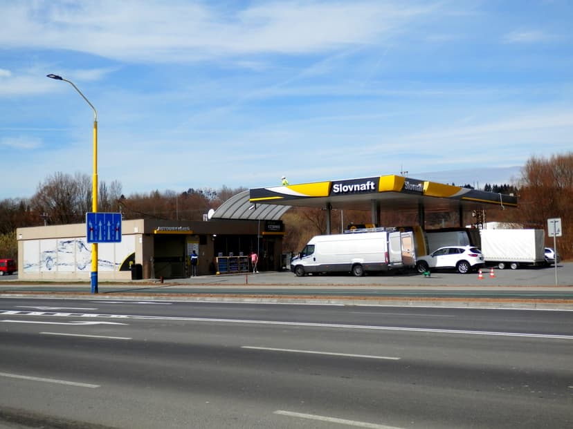 Slovnaft gas station by the road